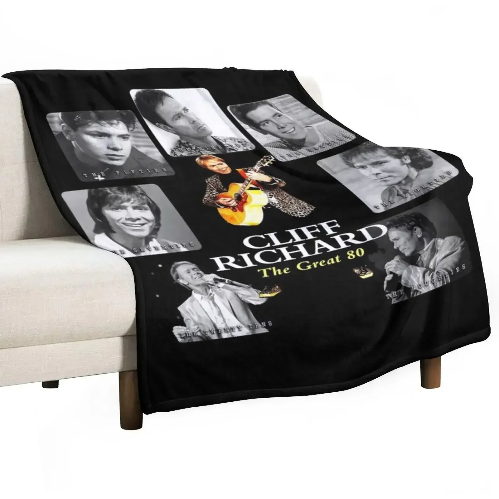Best Clear Design of American Legend Singer SongwriterActor Cliff Richard Throw Blanket Polar heavy to sleep Summer Blankets