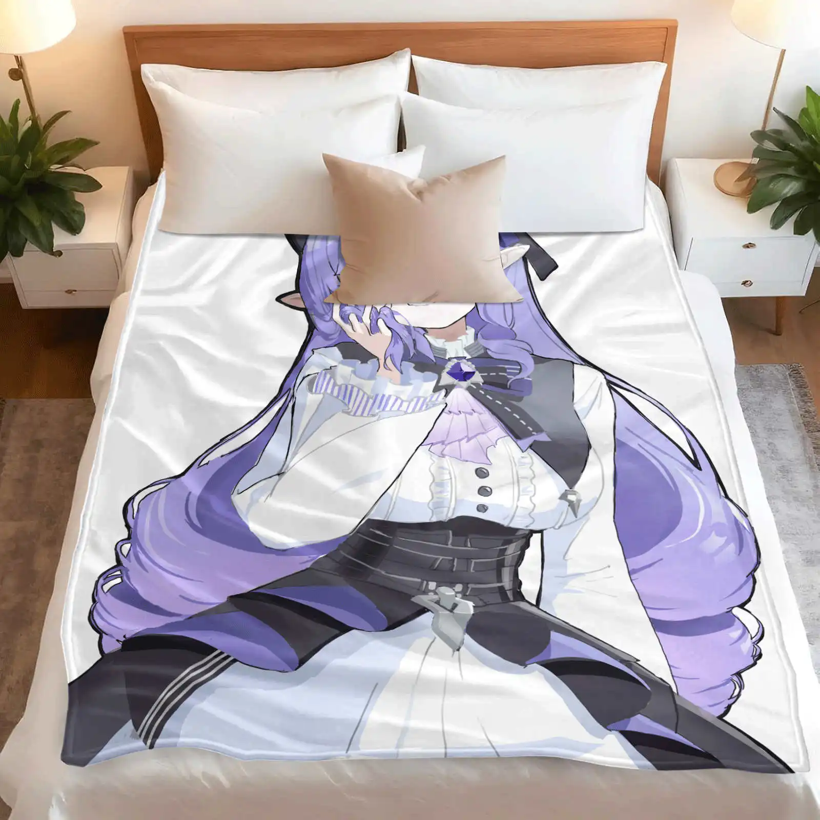 Anime Character Blanket zenless zone zero Design - Flannel Plush Throw Lightweight Comfortable for Home Travel