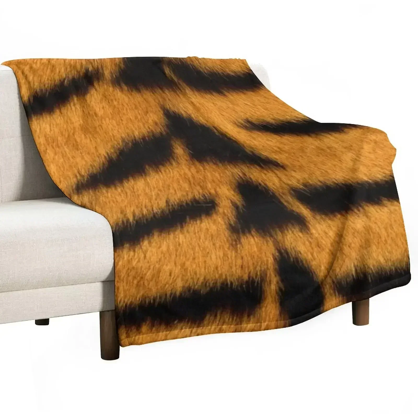 Tiger Print Design Throw Blanket Bed Fashionable Plaid Bed Luxury Warm Designers Blankets