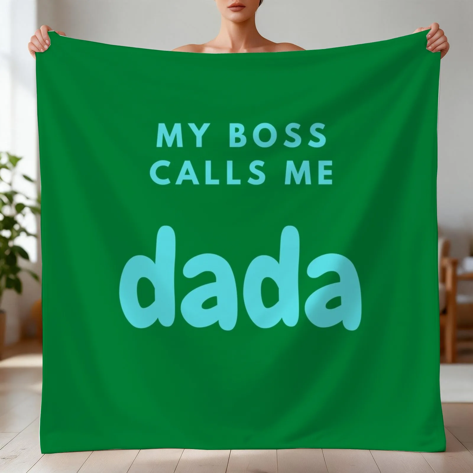 My Boss Calls Me Dada - Funny Fathers Day Gifts 2024 (Blue Design) Throw Blanket Kid'S Giant Sofa christmas gifts Blankets