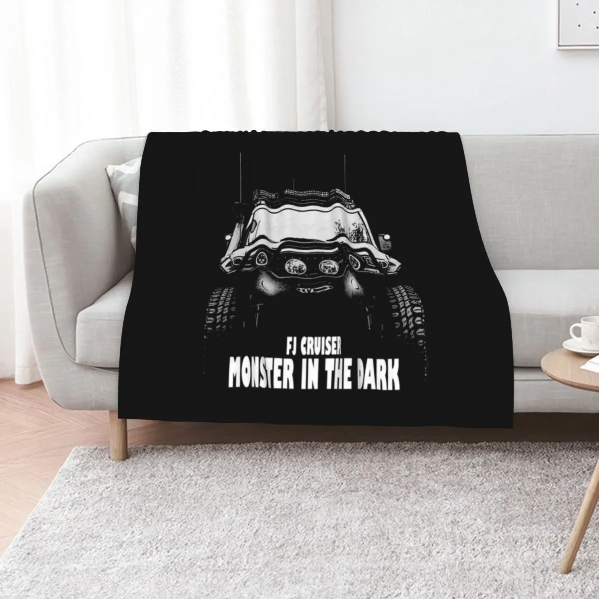 FJ Cruiser Monster in the Dark Throw Blanket Decoratives anime christmas decoration Designers Weighted Blankets
