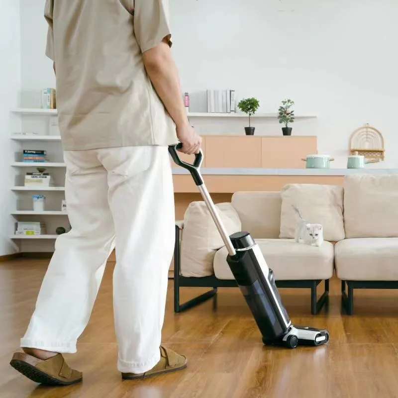 One-Step Hard Floor Washer Rechargeable Water Vacuum Cleaner Wet Dry All in One Cordless Mop for Home Dust Sweeper