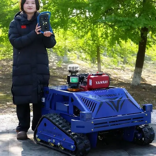 Customized Robot Lawn Mower Lawn Mower Robot With Bulldozer Attachment Multi Function Farm Grass Leveling And Cutting Machine