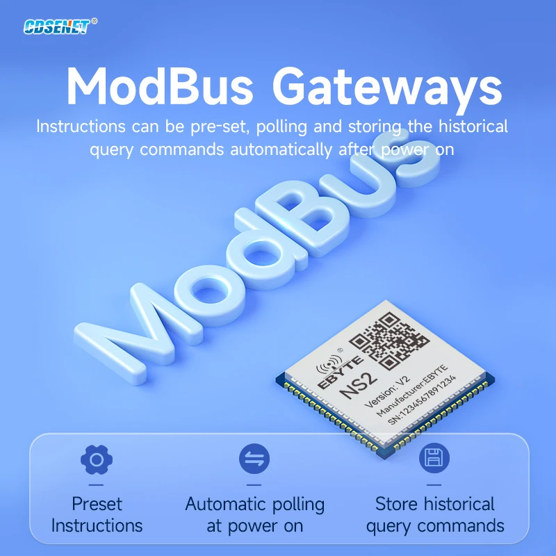 2/4/8 Serial Ports To Ethernet Transparent Transmission Module CDSENET NS-V2 Series Modbus MQTT Mulit Hosts DHCP DNS Test Board