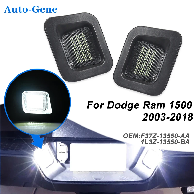 LED License Plate Light For Dodge RAM 1500 2500 3500 3rd&4th 2003-2018 Classic 2019 Canbus Lamp Error Free 55078095AE 2Pcs