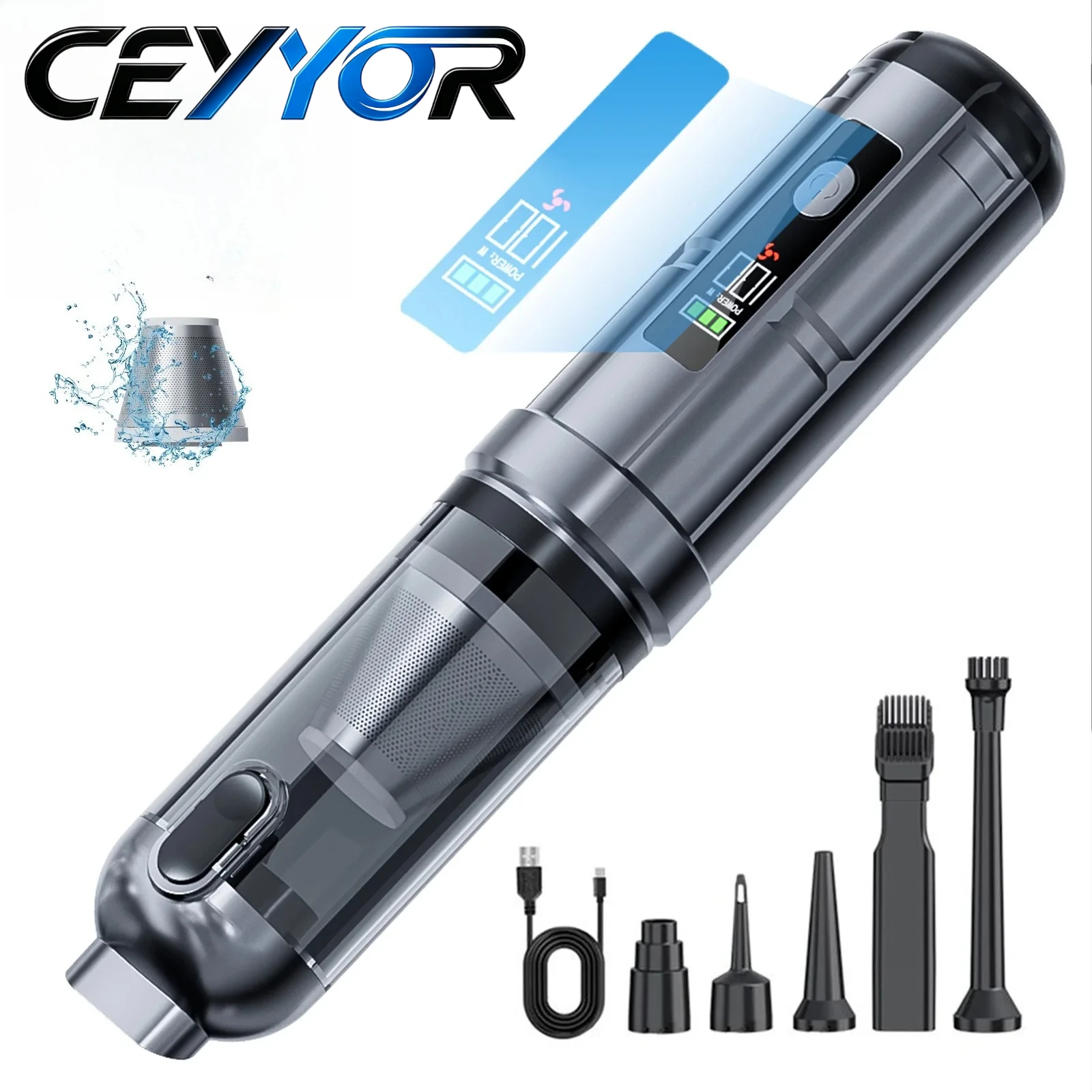 Portable Home Car Pet Three-purpose 16000pa 6000mAh 11.1v Vacuum Cleaner, Handheld Wireless Brushless Vacuum Cleaner.aspiradora