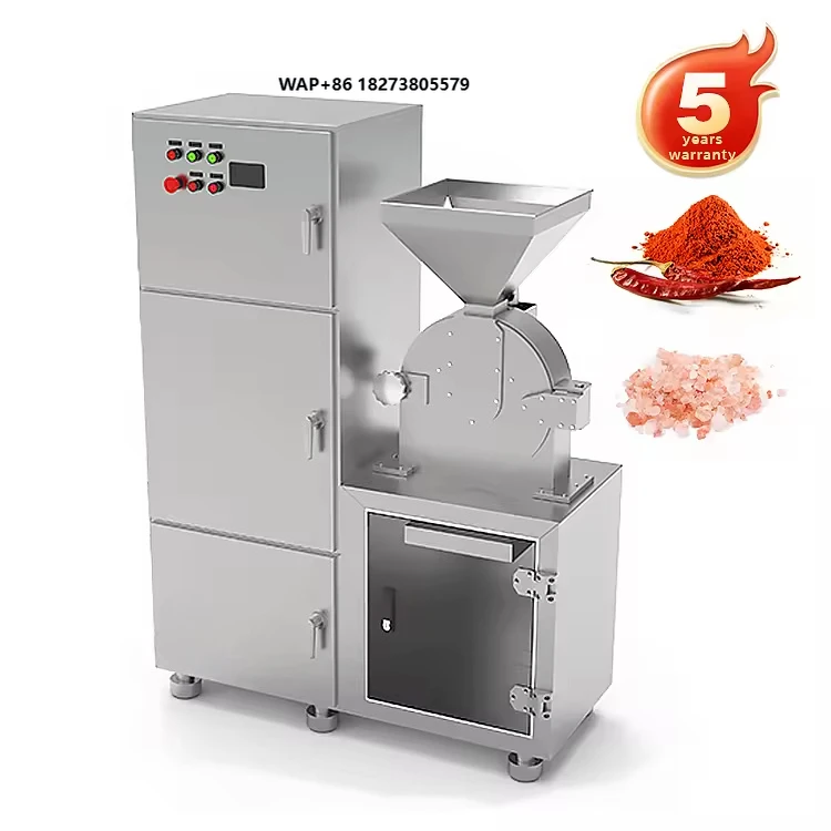 Professional Automatic Plastic Turmeric Spice Grinder Pulverizer New Salt Bark Crusher Machine for Herb Manufacturing Plant