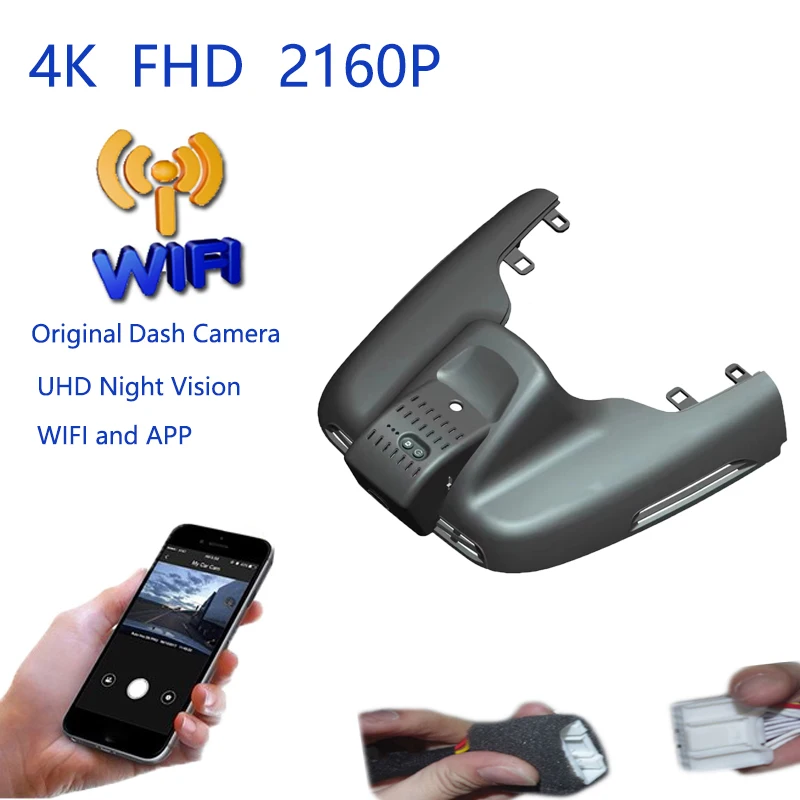 4K Plug And Play For Maserati Grecale 2020 2021 2022 2023 Tesla Model S P85 2014 2015 Car Video Recorder Wifi DVR Dash Camera
