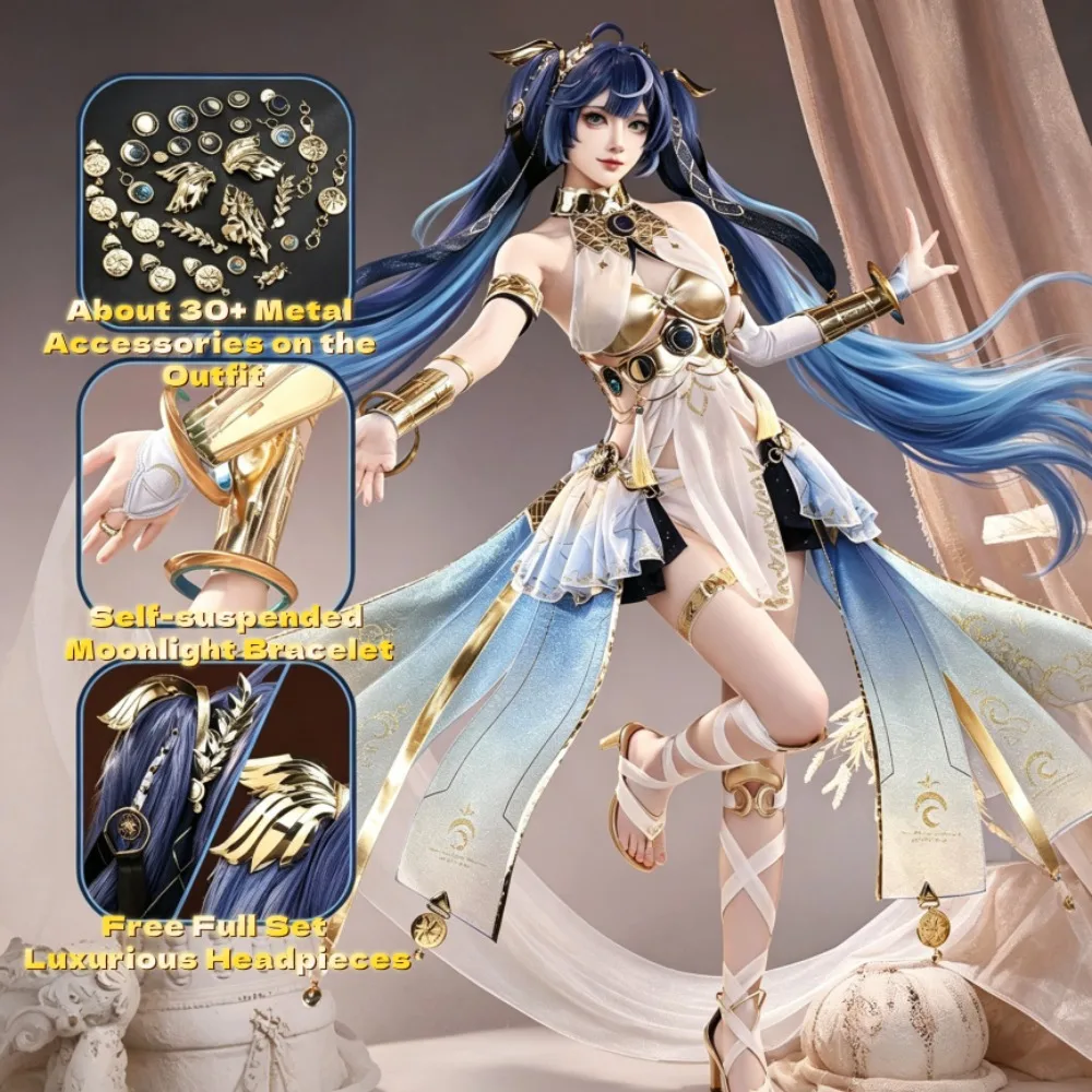 Wuthering Waves Iuno Cosplay Costume Premium Grade Full Set with Wig Exquisite Accessories Game Role-Play Outfit for Comic Con
