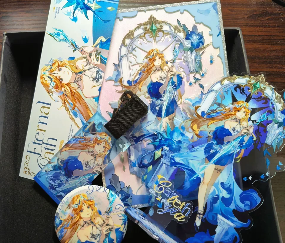Wuthering Waves The Shorekeeper ‌Aemeath‌ Cartethyia Coloured Paper Standing Sign Laser Ticket Cosplay Colleagues Gifts Anime