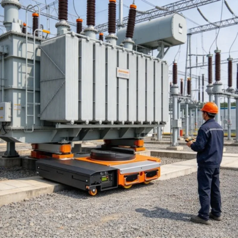 Battery Powered Load Moving Skates for Factory Material Transport Electric Tank Transporter Remote Control Work Use Site