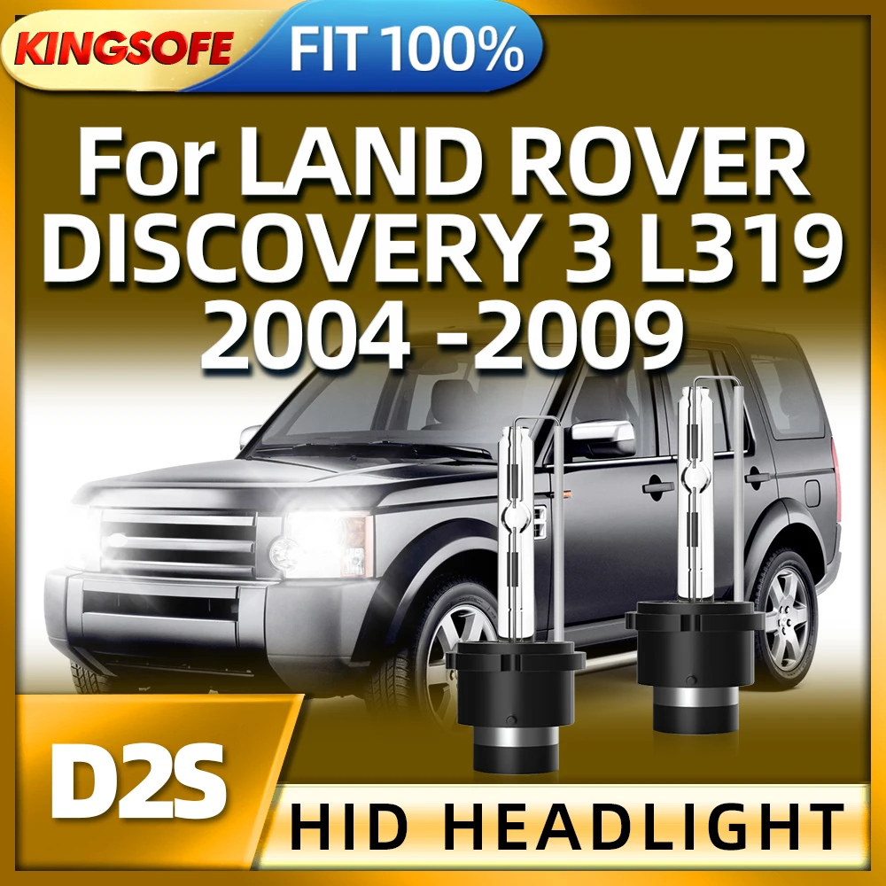 KINGSOFE D2S 6000K HID Bulb Xenon Headlight Car Headlamp For LAND ROVER DISCOVERY 3 L319 2004 2005 2006 2007 2008 2009