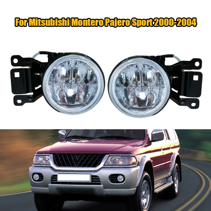 Front Light Foglamp Car Front Bumper Driving Lights With Bulb For Mitsubishi Montero Pajero Sport 2000 2001 2002 2003 2004