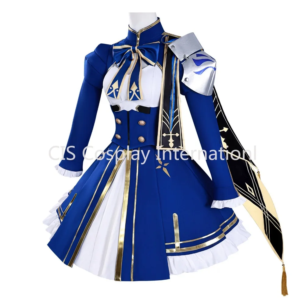 CIS Saber Cosplay Game Honkai Star Rail Cosplay HSR Saber Cosplay Costume Blue Dress Halloween Party Outfit for Women
