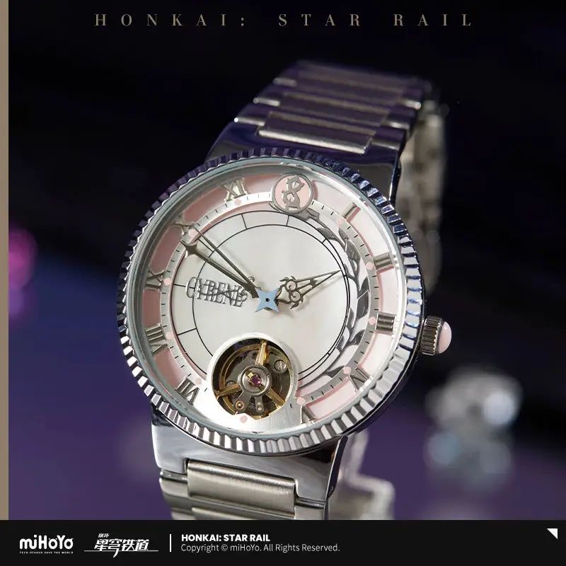 [Genuine] miHoYo Game Cyrene Watch Honkai Star Rail Cyrene Theme Stainless Steel Mechanical Watch Male Clock Cosplay Xmas Gifts