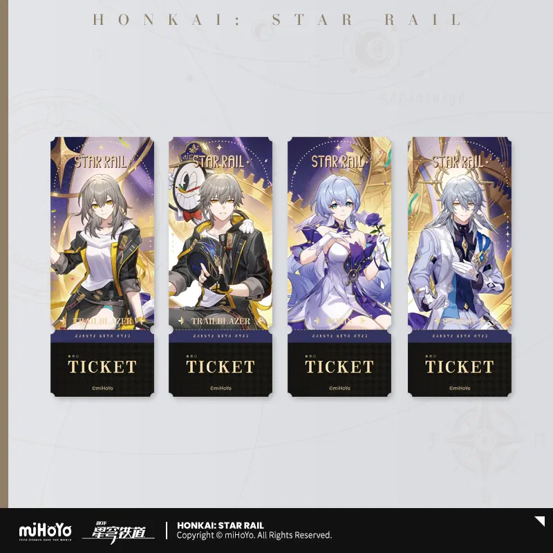 [Genuine] miHoYo Game Honkai Star Rail Autumn Celebration Q-version Laser ticket Robin Sunday Trailblazer Cosplay Halloween Gift
