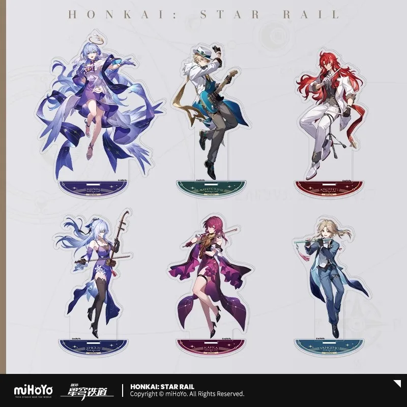 [Genuine] MiHoYo Honkai: Star Rail LIVE Series Stand Figure Model Plate Desk Decor Gift Robin Aventurine Argenti Jingliu Kafka