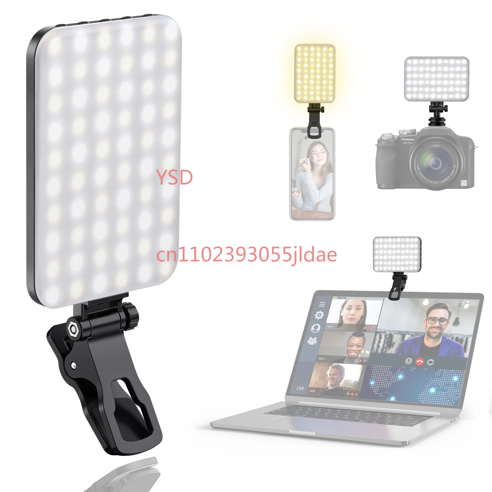 Pink mobile phone selfie filling light mini portable SLR camera to take pictures and videos beauty led pocket patch