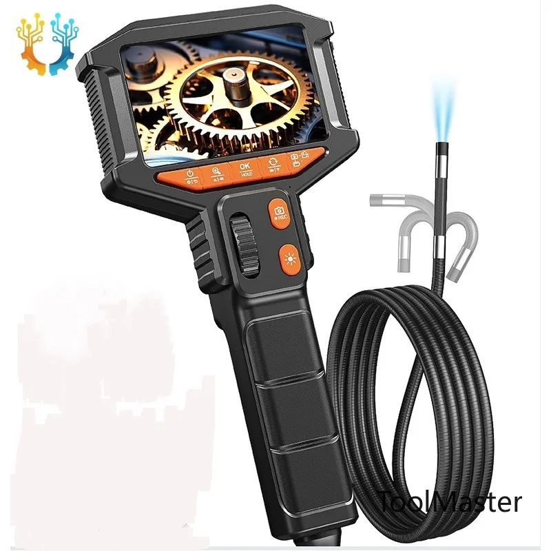 [2026]2025 New Two-Way Articulating Borescope CMOS Sensor H.264 Video Industrial Endoscope Inspection Snake Camera Flexible Bore