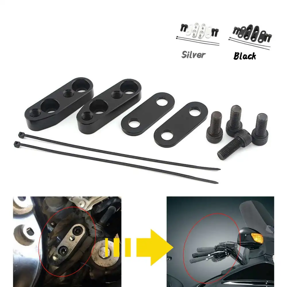 1 Pair Handle Bar Clamps Adjustable Handlebar Risers Adapter For Honda Goldwing GL1800 GL 1800 2001-2017 Motorcycle Accessories