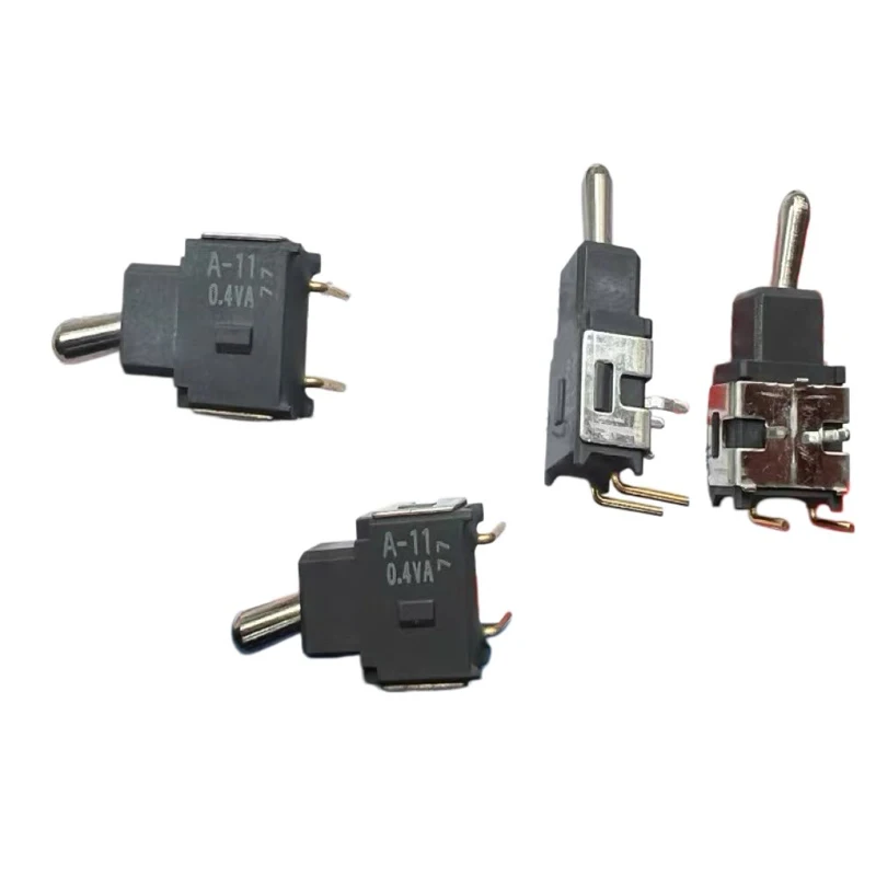 1PCS/LOTS 100% Japanese nkk A-11 toggle switch bent foot 2-pin 2-gear 0.4VA with bracket side swing head switch A11JH