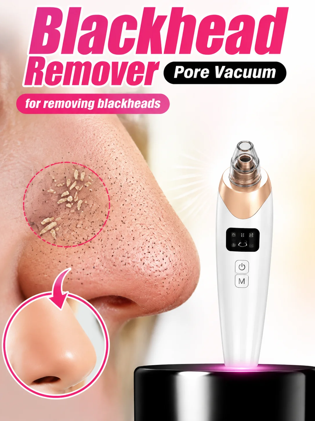 Blackhead Remover Pore Cleaner Black Dots Vacuum Cleaner Skin Pimple Acne Extractor Facial Cleaning Electric Black Head Removal