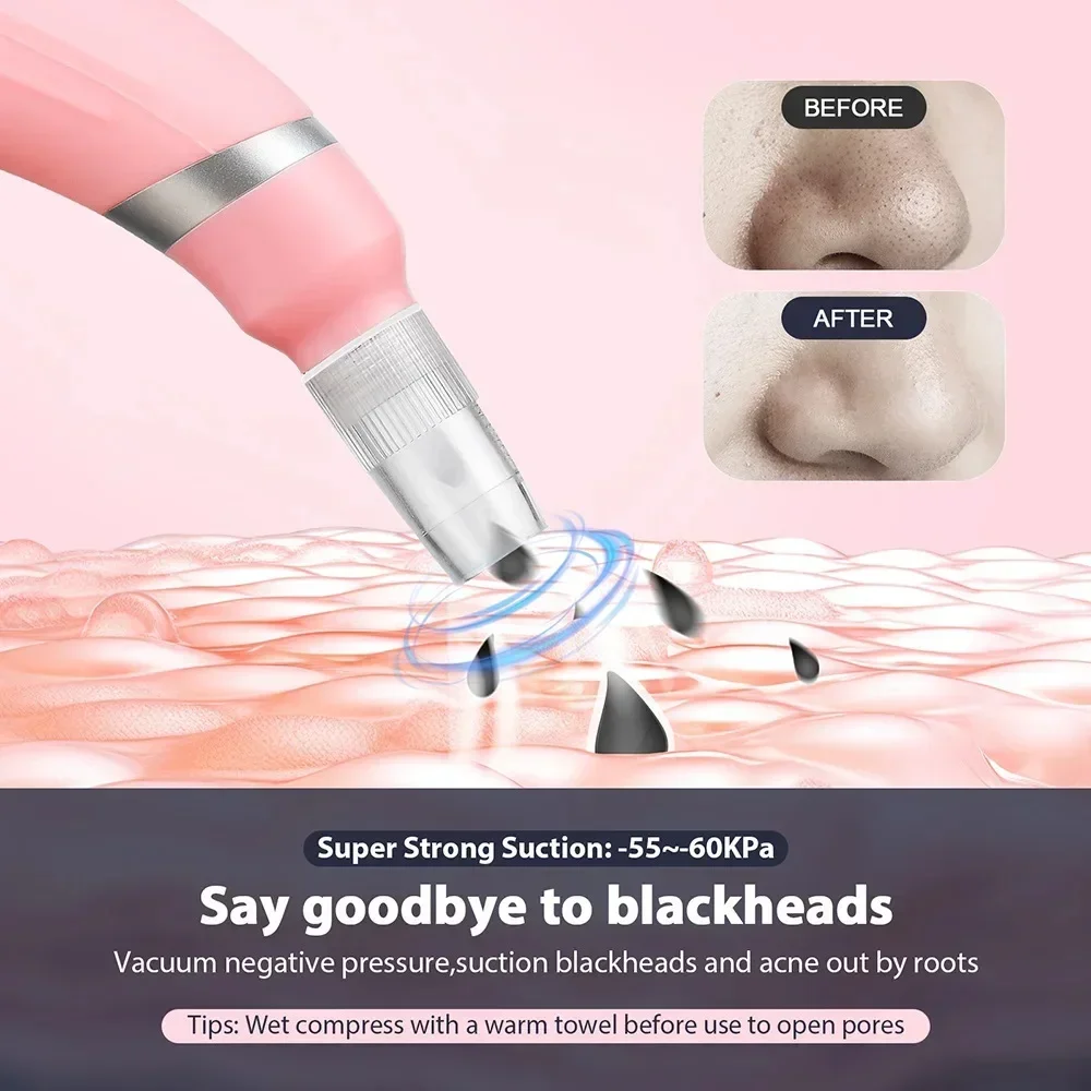 2 In 1 Diamond Microdermabrasion Machine Blackhead Remover Vacuum Facial Pore Cleaner 3 Suction Levels Skin Exfoliating Beauty D