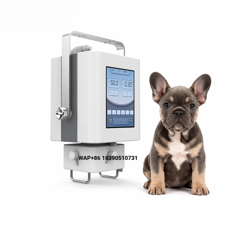 High-frequency 5KW portable digital veterinary X-ray touchscreen radiology device for animal hospitals and pet clinics