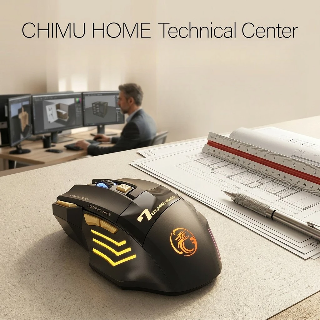 【CHIMU HOME】X7 Dual-Mode Vision Hub Rechargeable Wireless Mouse Bluetooth 2.4G Silent Click 3200DPI for Laptop Tablet