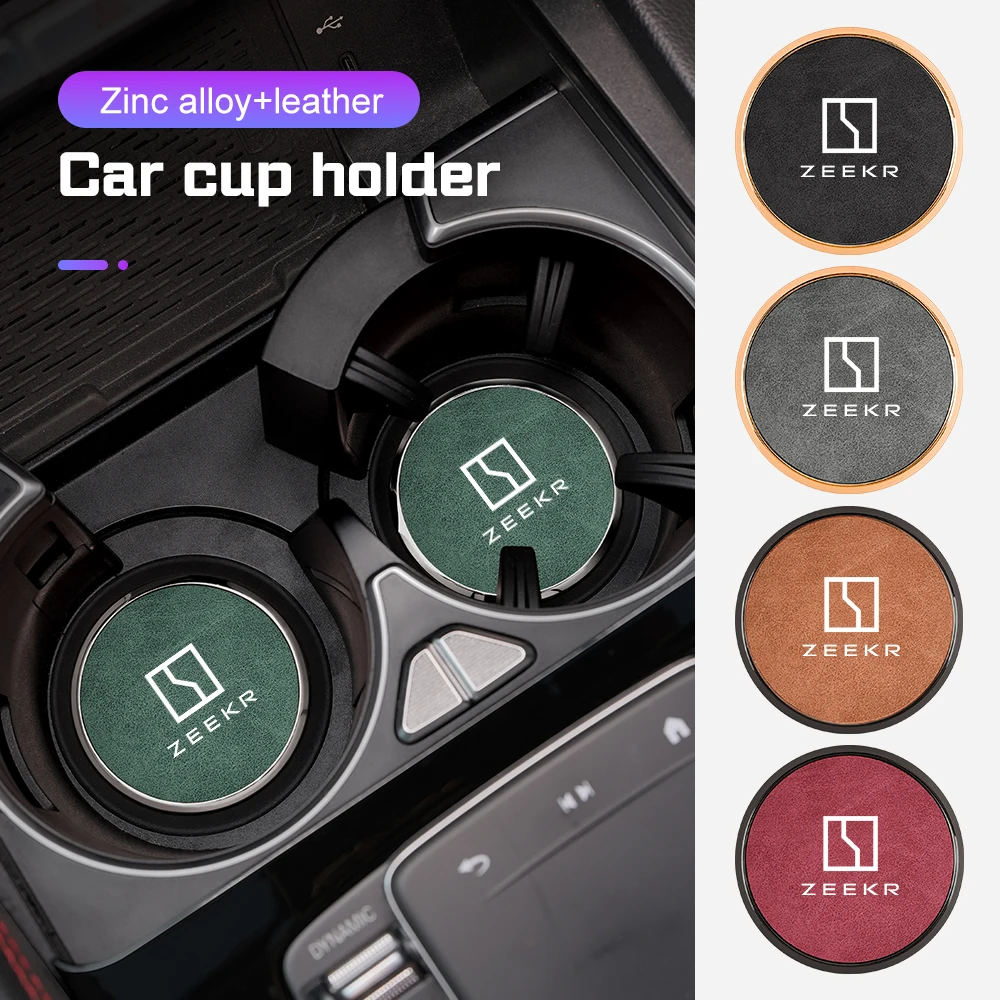 Car Cup Holder Coaster Anti-slip Water-proof Cup Mat For ZEEKR 001 007 009 X MIX 7X 9X M-Vision Series Car Interior Accessories