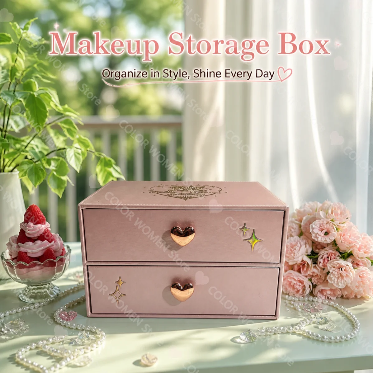 Flower Knows 6th Anniversary Limited Edition Unicorn Pink Double-Layer Storage Box