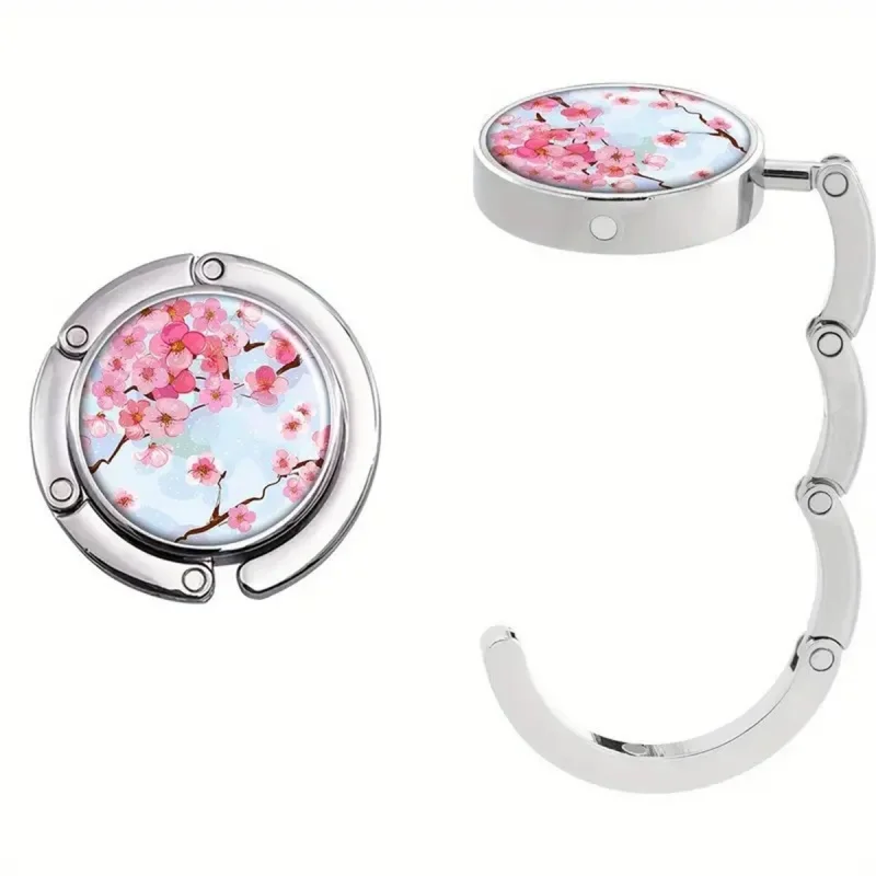 Multi Pattern Zinc Alloy Handbag Hanger Folding Hook Holder Portable Ring Rack Office School Table Edge Bag Hooks Travel Hanger