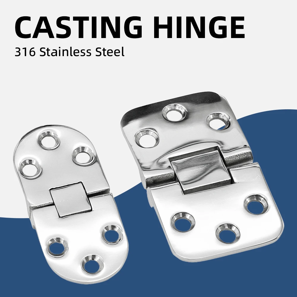 Boats 316 Stainless Steel Casting Hinges 180 Degree Foldable Flap Thickened Closet Hatches Doors Cabin Hinge Marine Hardware