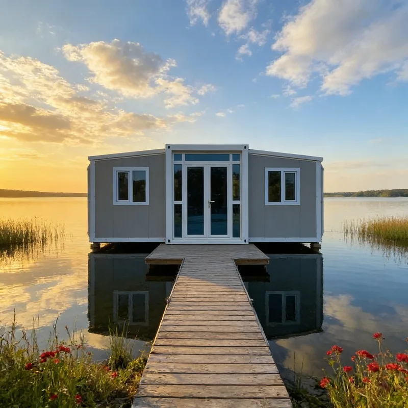 40ft 2-4 Bedroom Expandable Container House Luxury Prefab Villa Foldable Mobile Home Waterproof Steel Quick Assembly Eco Friendl