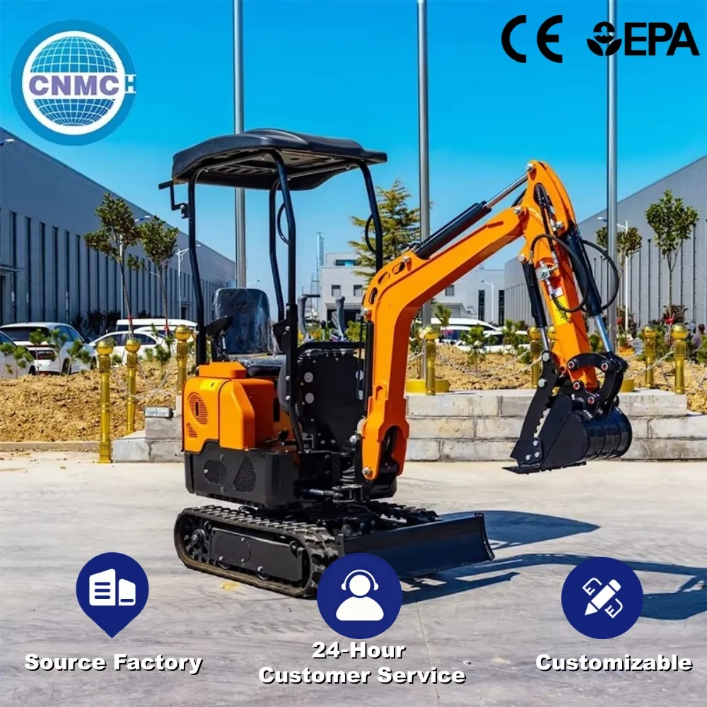 Mini Excavator Compact Crawler Excavator Mini Digger Customizable Portable Full Accessories EPA CE Certified Farm Garden Use