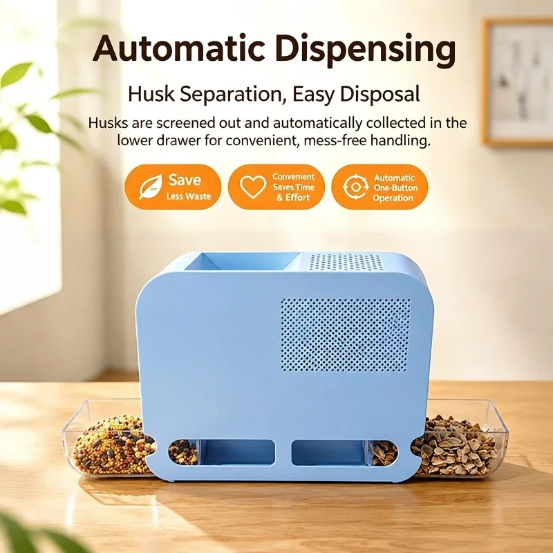 Electric Bird Food Shell Blowing Machine Airflow Adjustable Speed Efficient Bird Seed Food Separator Quiet Grain Cleaner Easy