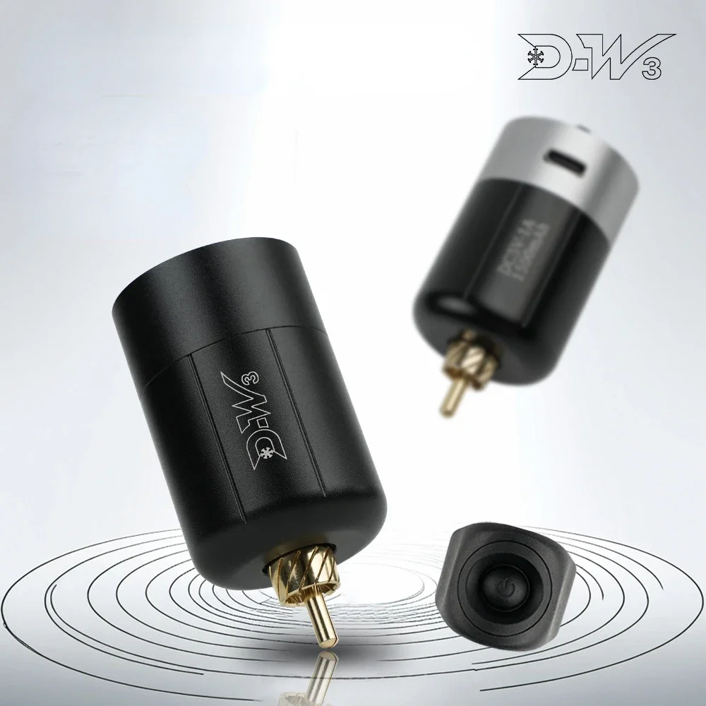 D-W3 Motor Machine Mobile Tattoo Wireless Power 1500mAh Multi Frequency Point Tattoo Wireless Power Mini Battery RCA Interface