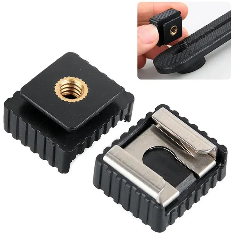 Flash Hot Shoe Bracket Standard Hotshoe Mount Adapter To 1/4 Screw For Studio Light Stand Tripod Speedight Photography Accessory