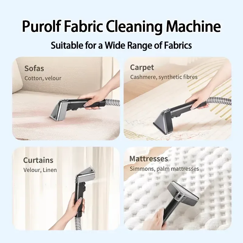 16Kpa Portable Carpet Cleaner Extractor Vacuum Deep Clean Sofa Cleaning Machine Water Filter Spot Cleaner With Heating