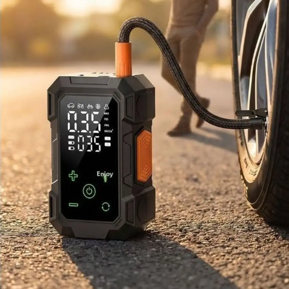 4000mAh Car Air Pump Digital Display 150PSI Portable Air Compressor LED Lighting Prescribed Tire Pressure Tire Inflator