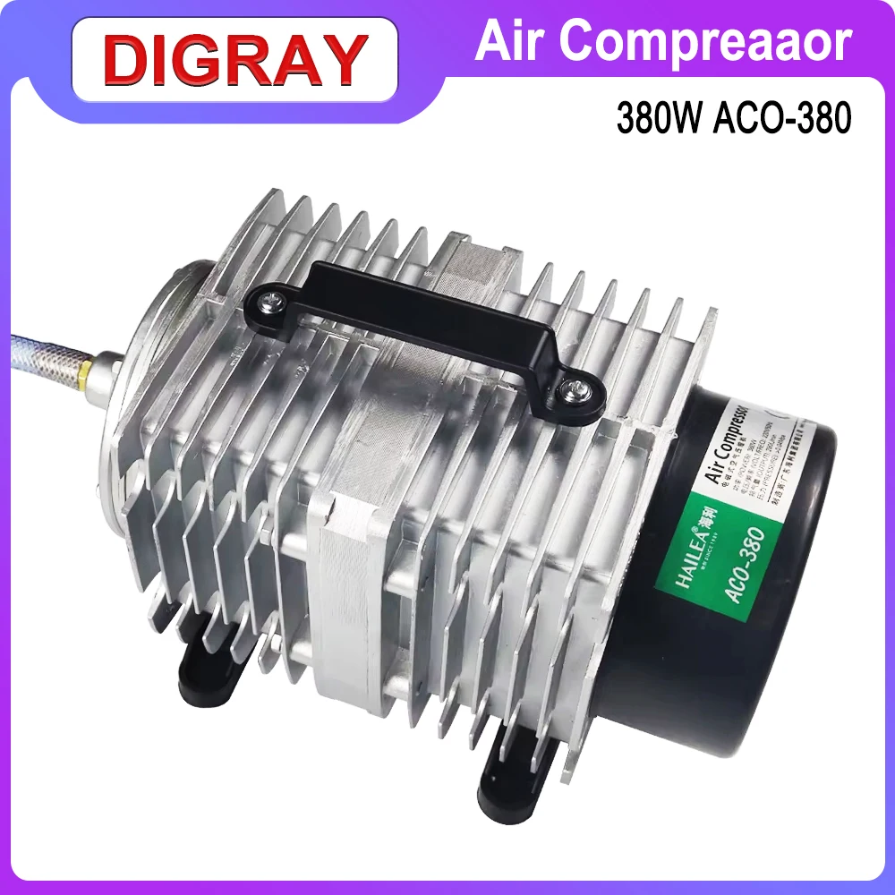 DIGRAY 380W Air Compressor Solenoid Air Pump, ACO-380 for CO2 Laser Engraving and Cutting Machine.