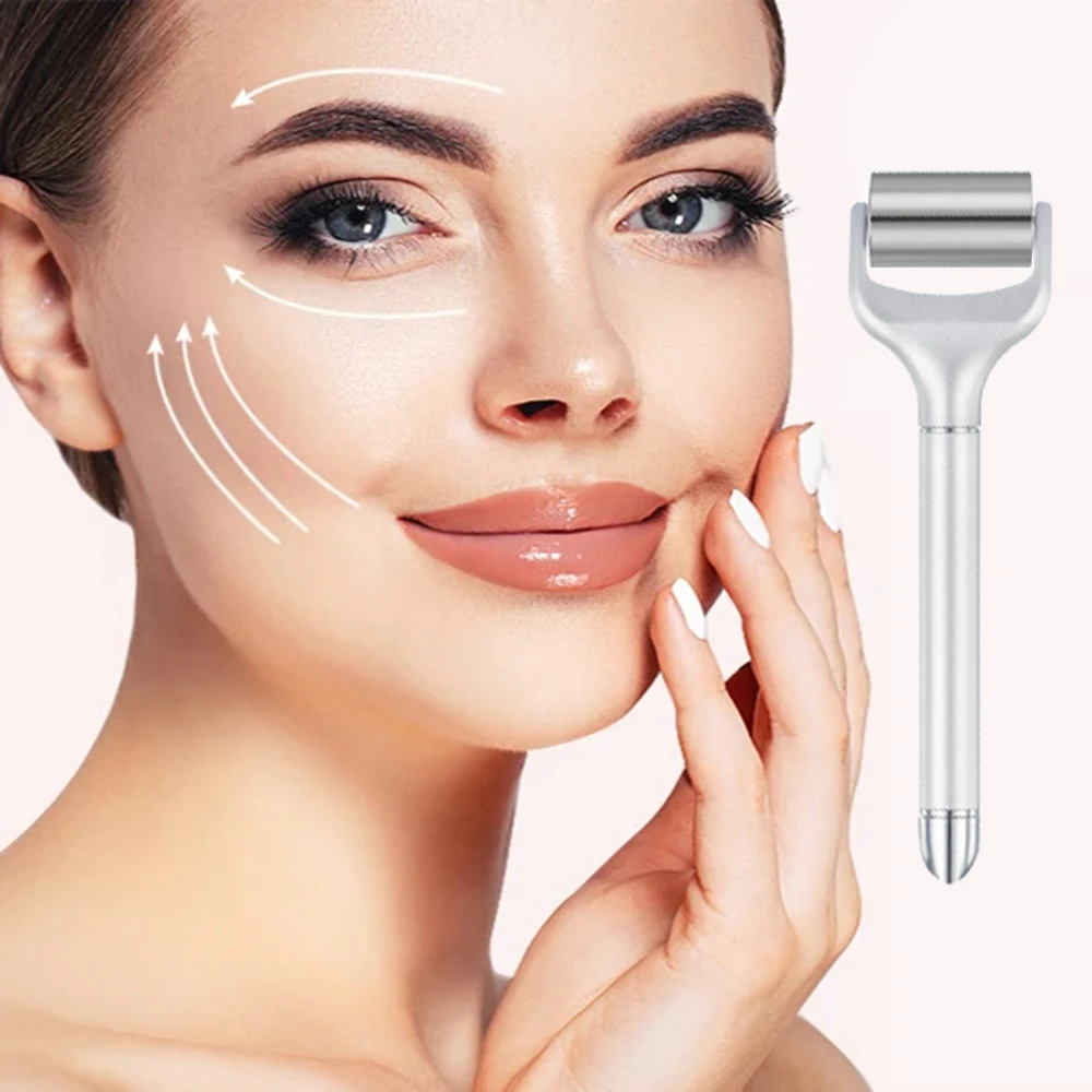 EMS Stainless Steel Ice Face Roller Skin Cooling Roller Eye Facial Massager Anti-aging Face Lift Pain Relief Beauty Spa Tool