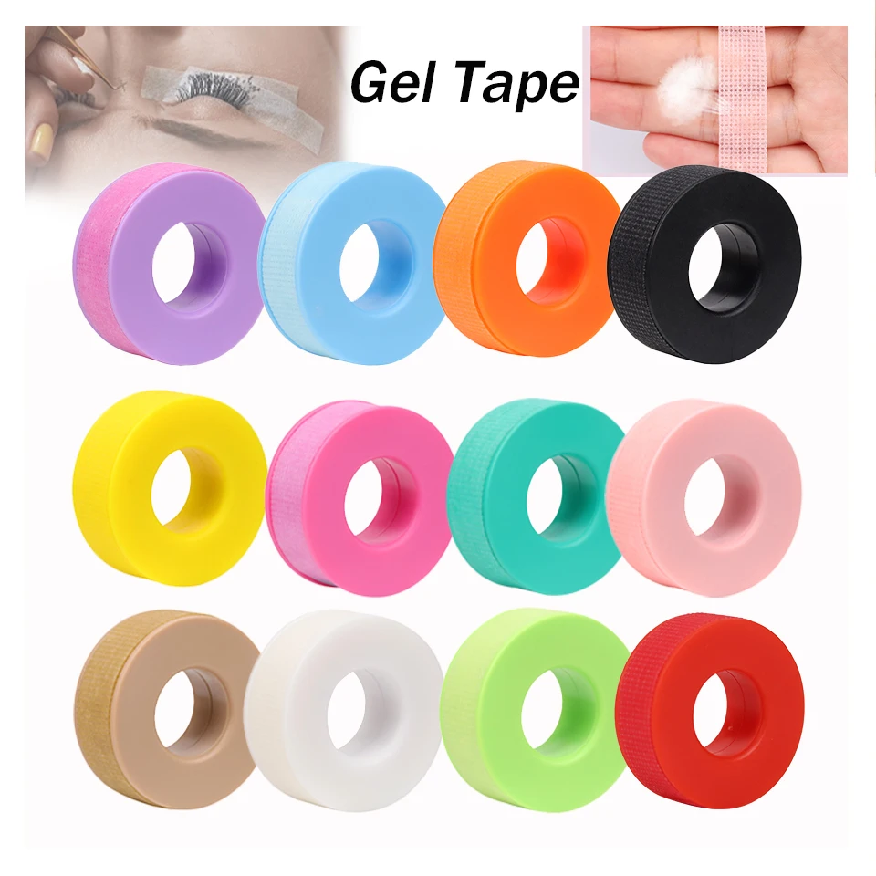 Silicone Gel Tape for Eyelash Extensions PE Under Eye Pad Patches Sensitive Skin Breathable Tape Grafting False Lash Makeup Tool