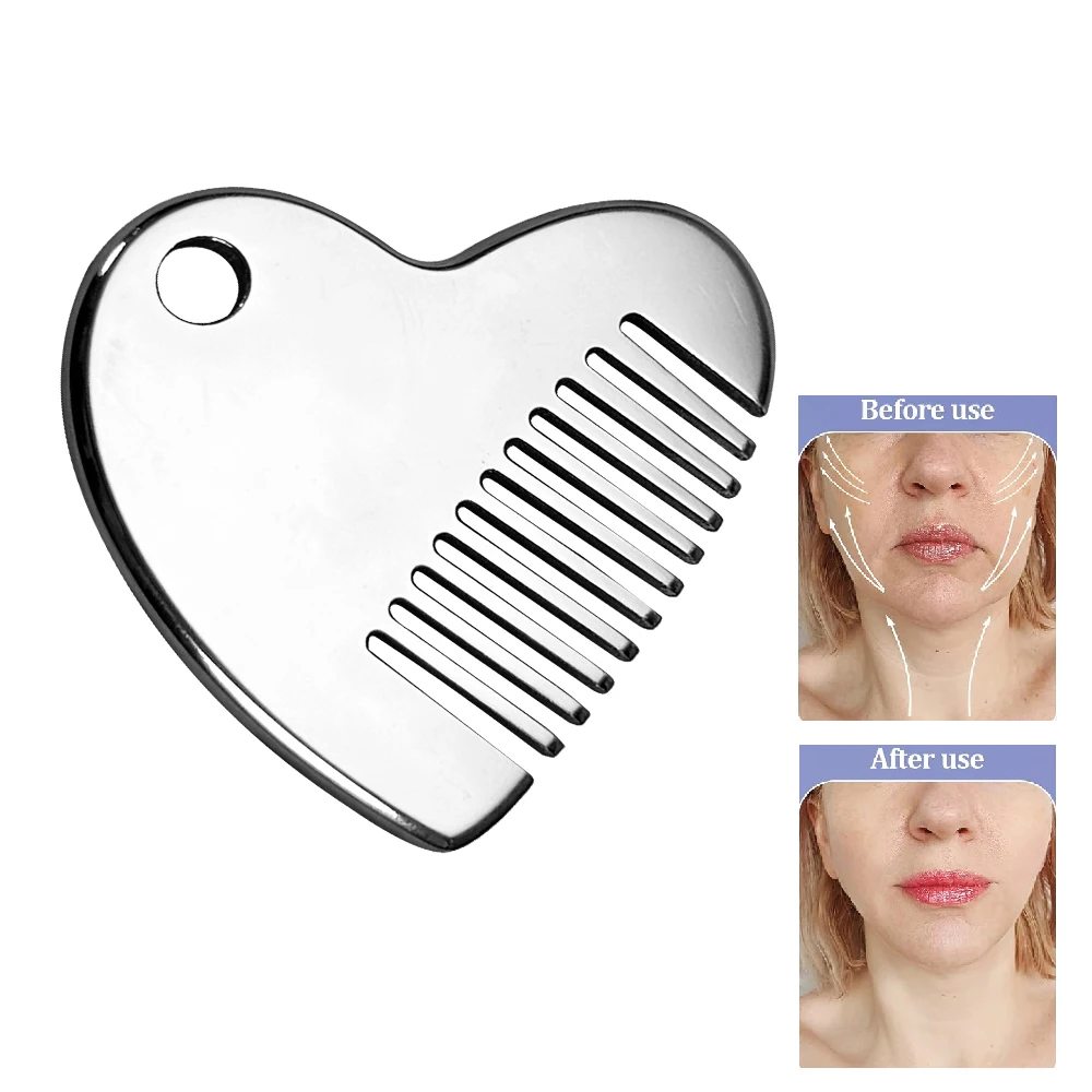 1pcs Stainless Steel Gua Sha Tool,Facial Sculpting & Lifting Massage Tool,Metal Gua Sha for Skin Care,Beauty Gift for Women Men