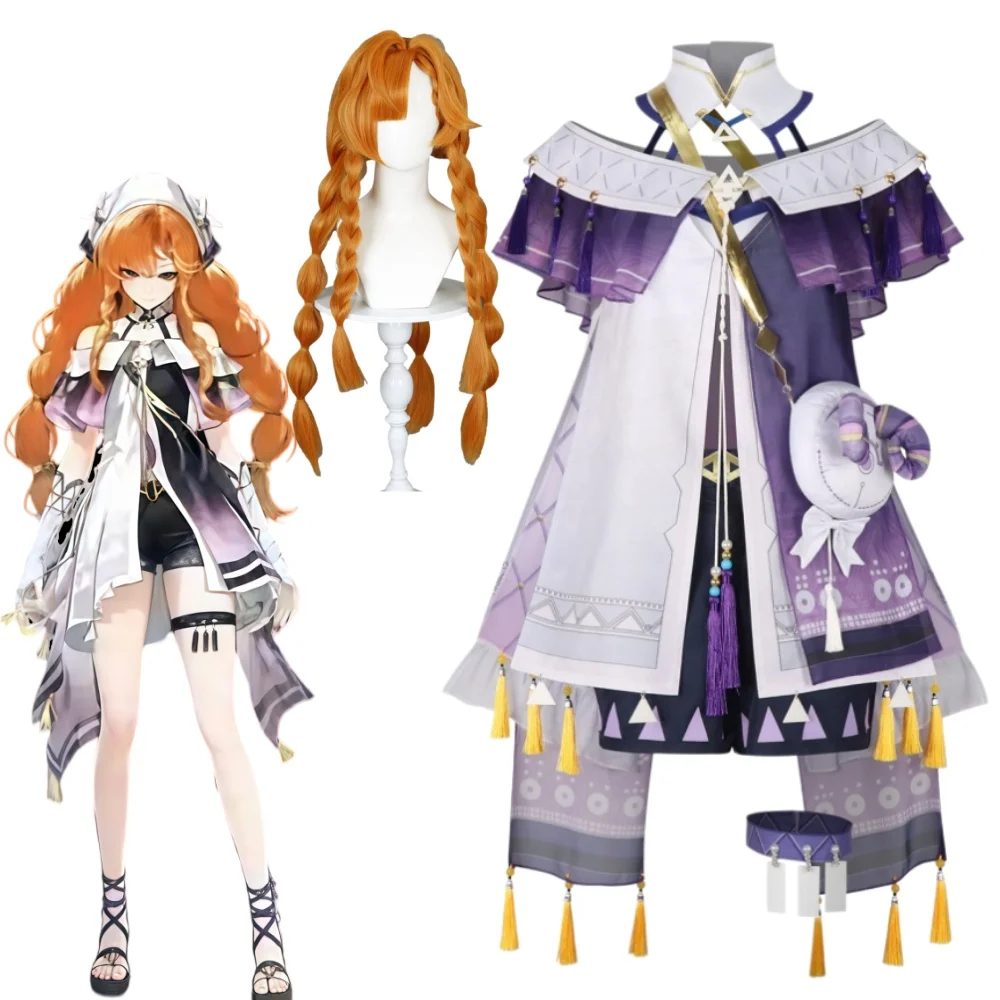 Game Wuthering Waves Sigrika Cosplay Costume Full Set Halloween Outfits Wuwa Sigrika Cosplay Costume Wig