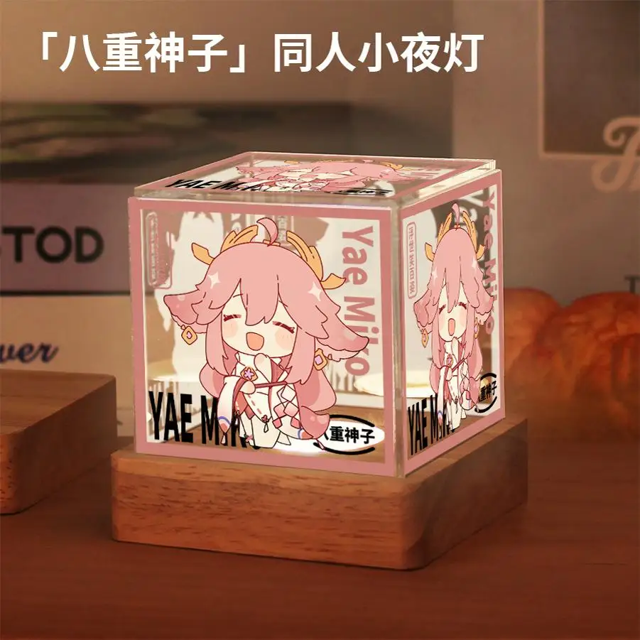 Anime Genshin Impact Xiao Zhongli Yae Miko Cosplay Nightlight decoration  Ambitus Gift