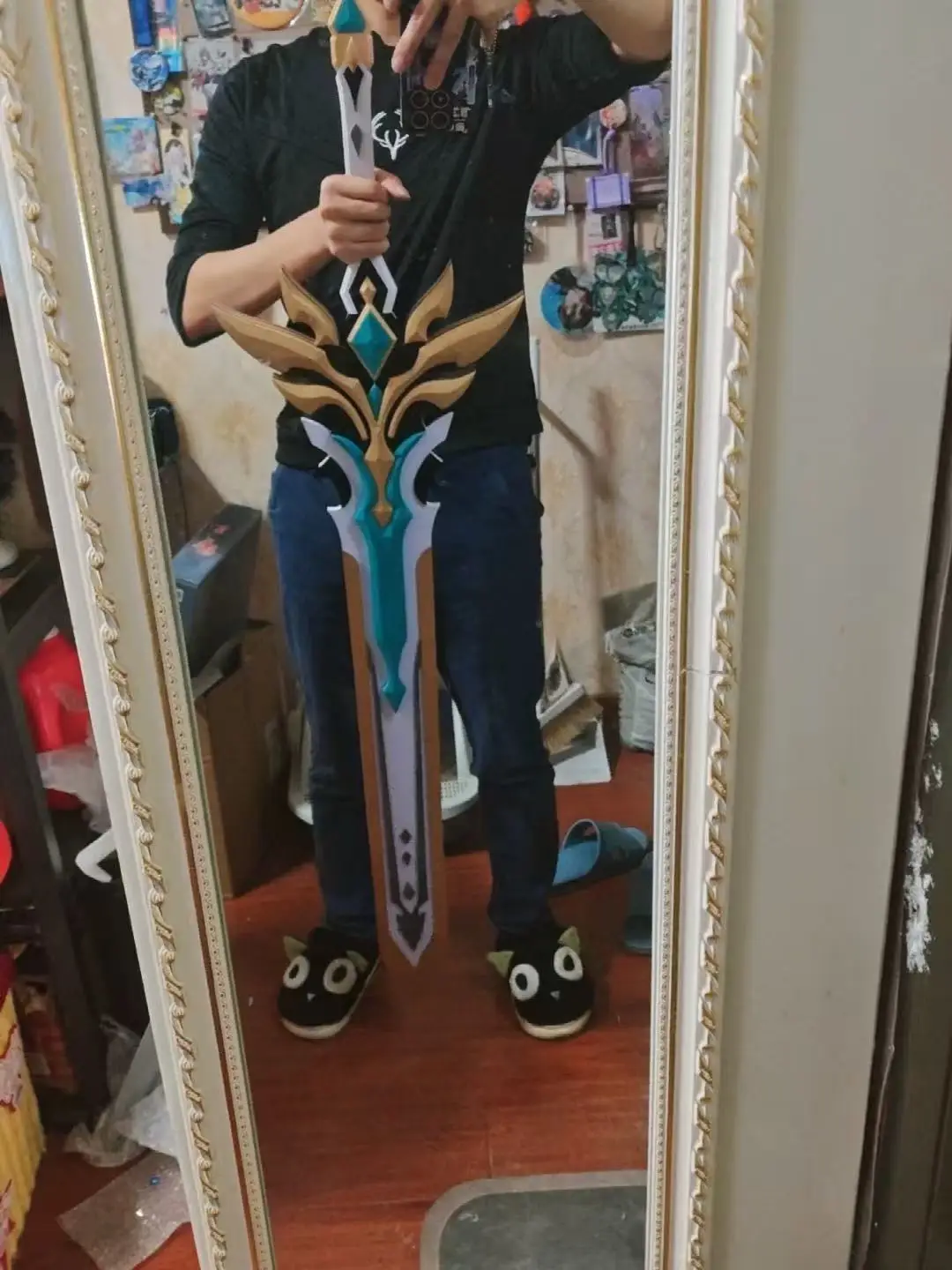 Varka Cos Luminous Big Sword Weapons Game Genshin Impact Cosplay prop Length140CM Sword Prop Halloween Christmas Party Accessory