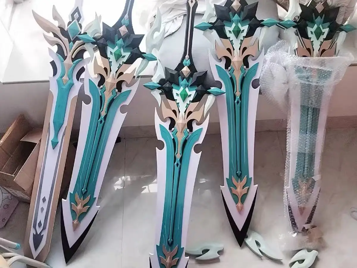 Varka Cos Luminous Sword Weapons Game Genshin Impact Cosplay Prop Model Halloween Christmas Fancy Party Costume Accessories