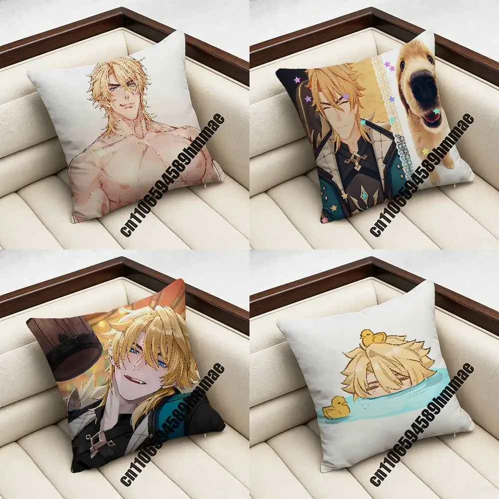 For Varka Genshin Impact Throw Pillow Case Sham 30x30cm 45x45cm 50x50cm Square Office Cushion Cover