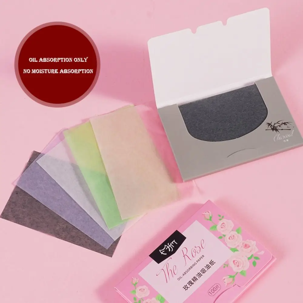 100Pcs Oil Removal Face Oil Blotting Paper Anti-grease Skin Care Facial Oil Absorbing Paper Oil Control Green Tea